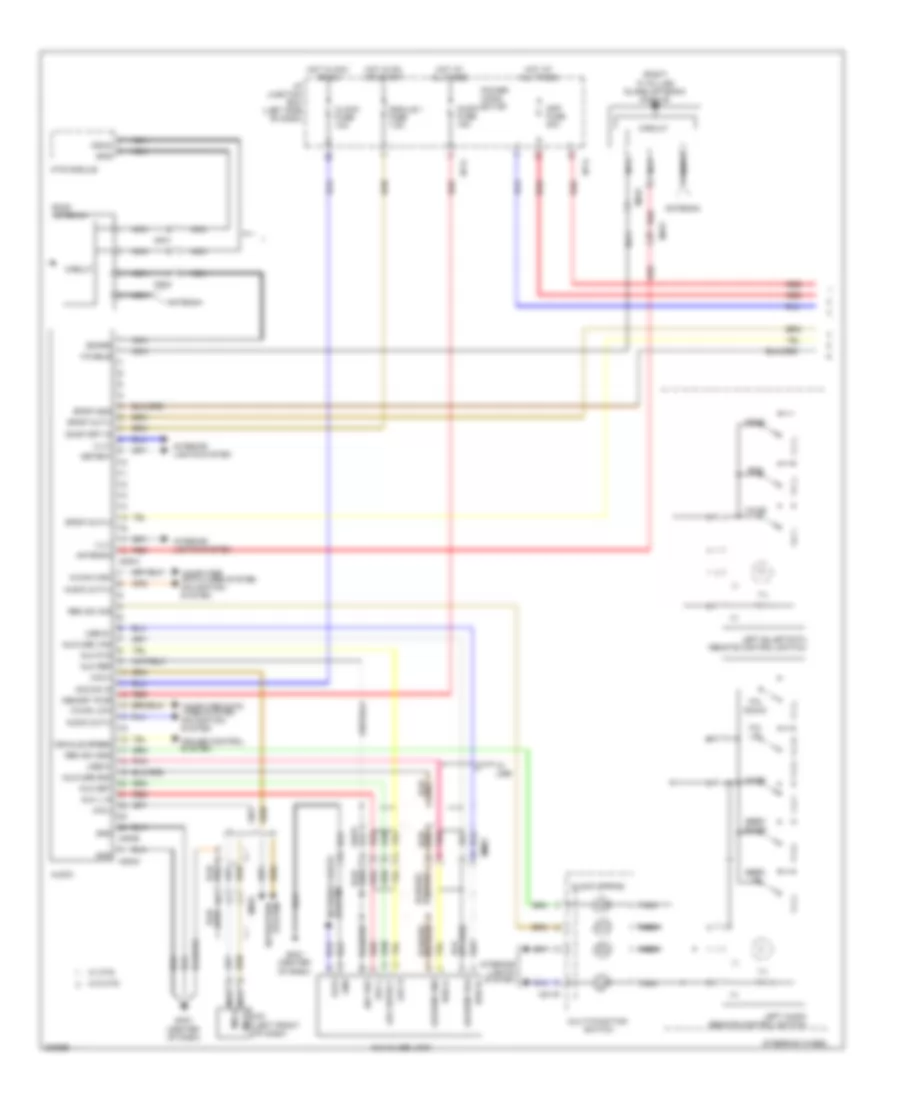 Radio Wiring Diagram, Except Hybrid without Navigation & withУсилитель JBL (1 из 2) для Hyundai Sonata Hybrid Base 2013