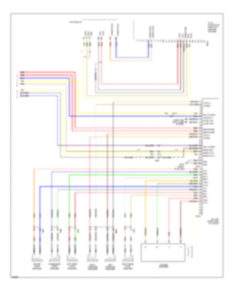 Radio Wiring Diagram, Except Hybrid withNavigation  withУсилитель JBL (2 из 2) для Hyundai Sonata Limited 2013