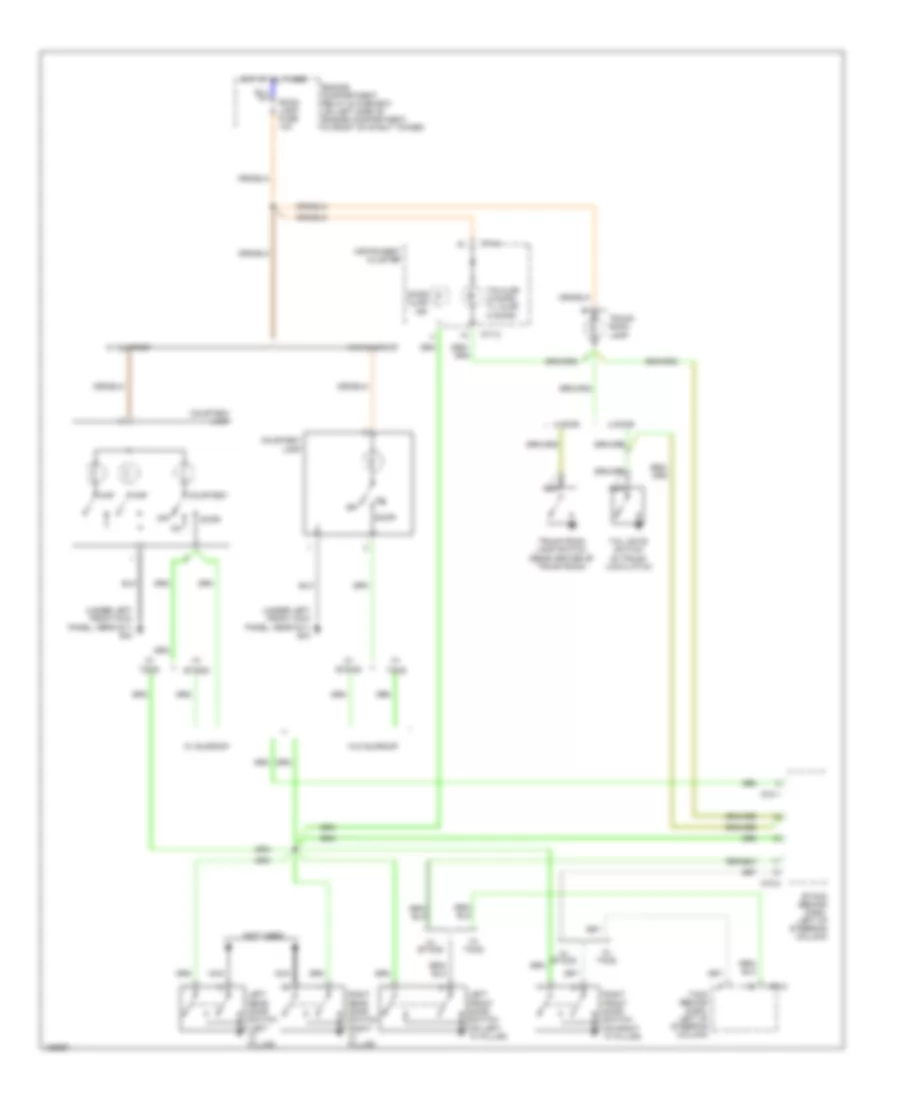 Электросхема подсветки для Hyundai Accent GT 2004