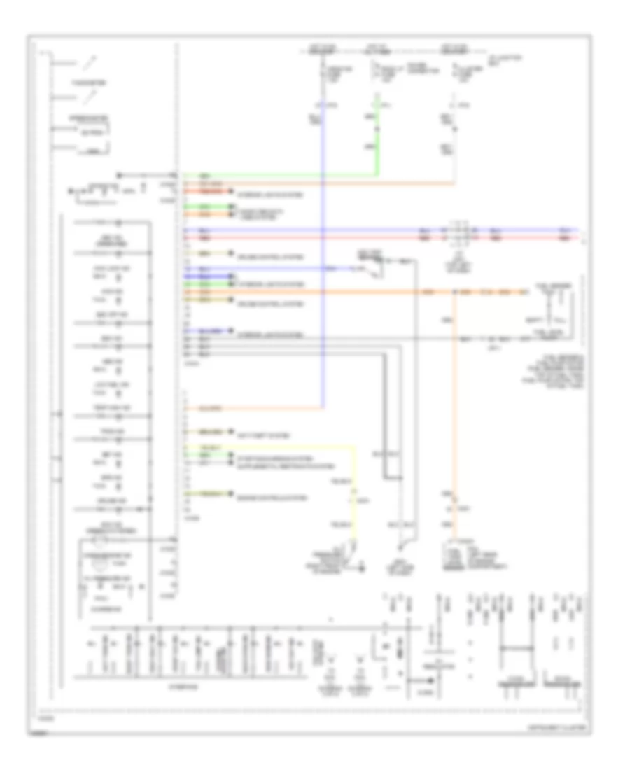 Электросхема панели приборов (1 из 2) для Hyundai Tucson GLS 2013