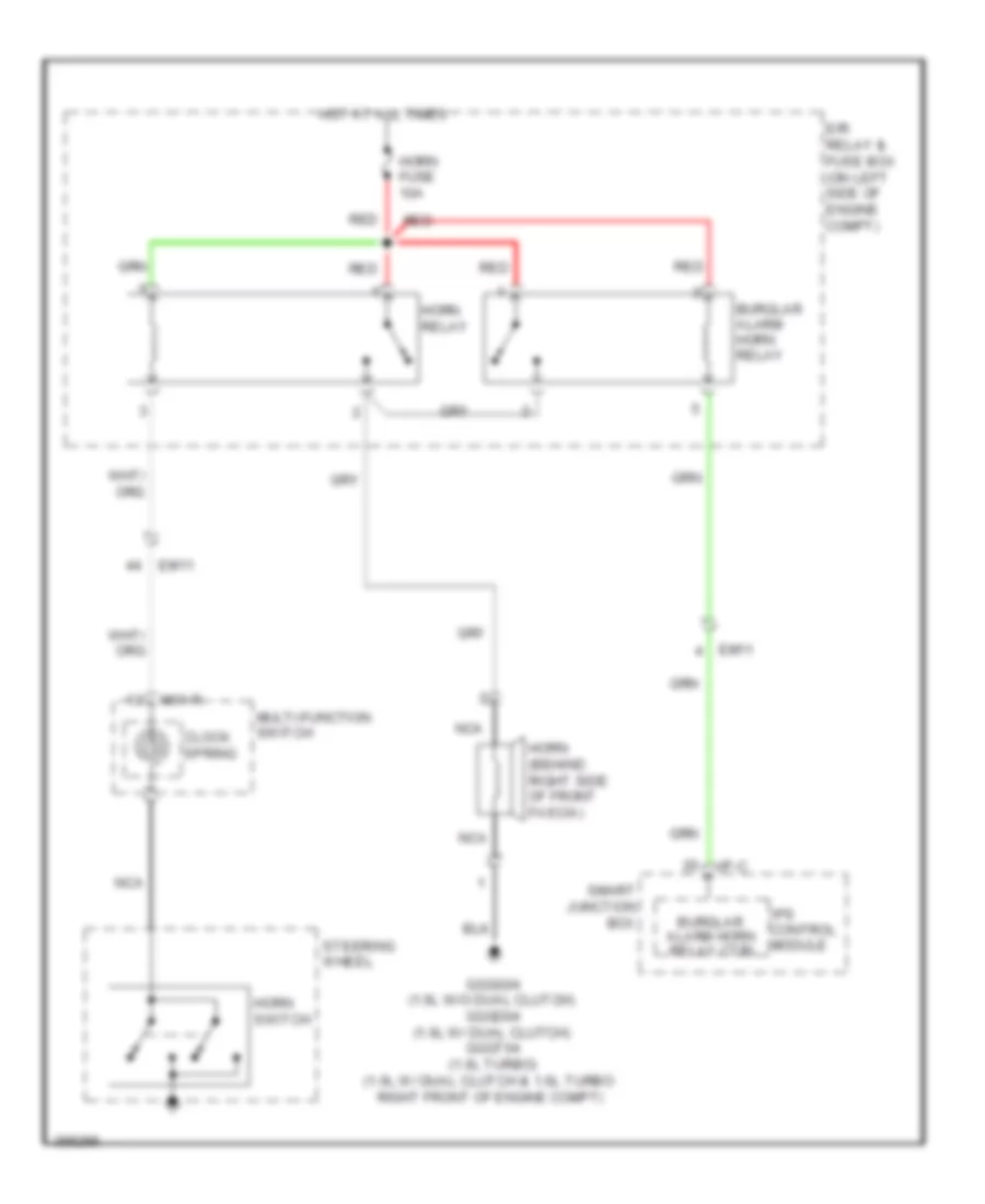 Электросхема звукового сигнал Гудка для Hyundai Veloster 2013