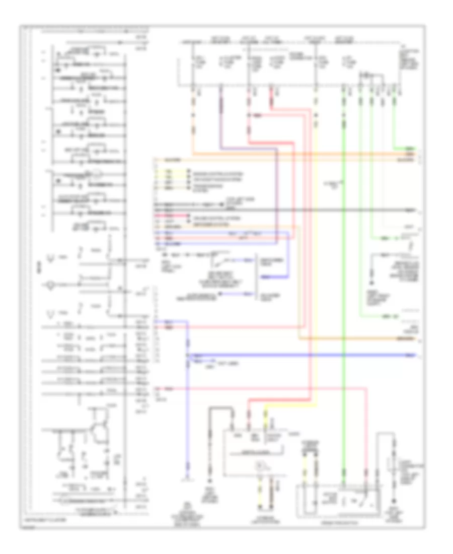 Электросхема панели приборов, С Стандартная комплектация Приборной панели (1 из 2) для Hyundai Accent SE 2014