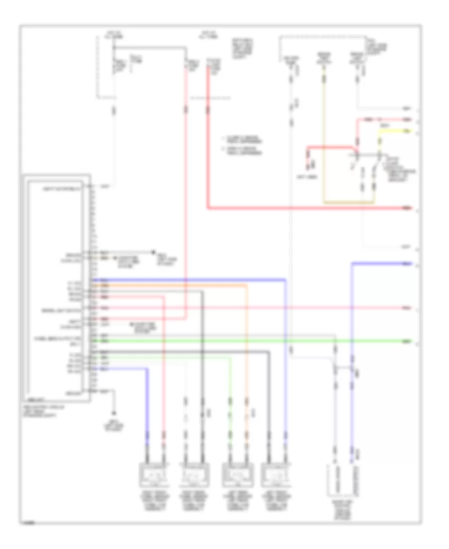 Электросхема антиблокировочной тормозной системы АБС (ABS), без ESC (1 из 2) для Hyundai Azera 2014