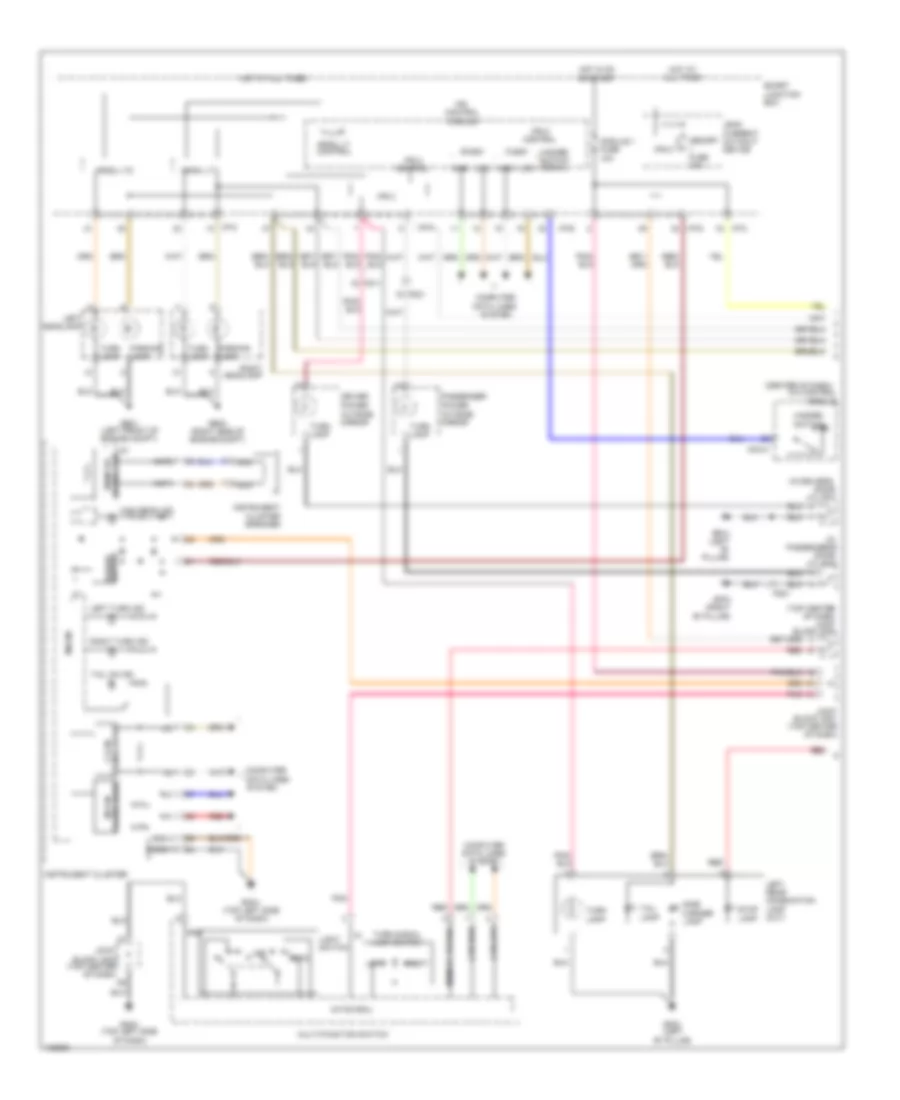 Электросхема внешнего освещения, С ESC (1 из 2) для Hyundai Azera 2014