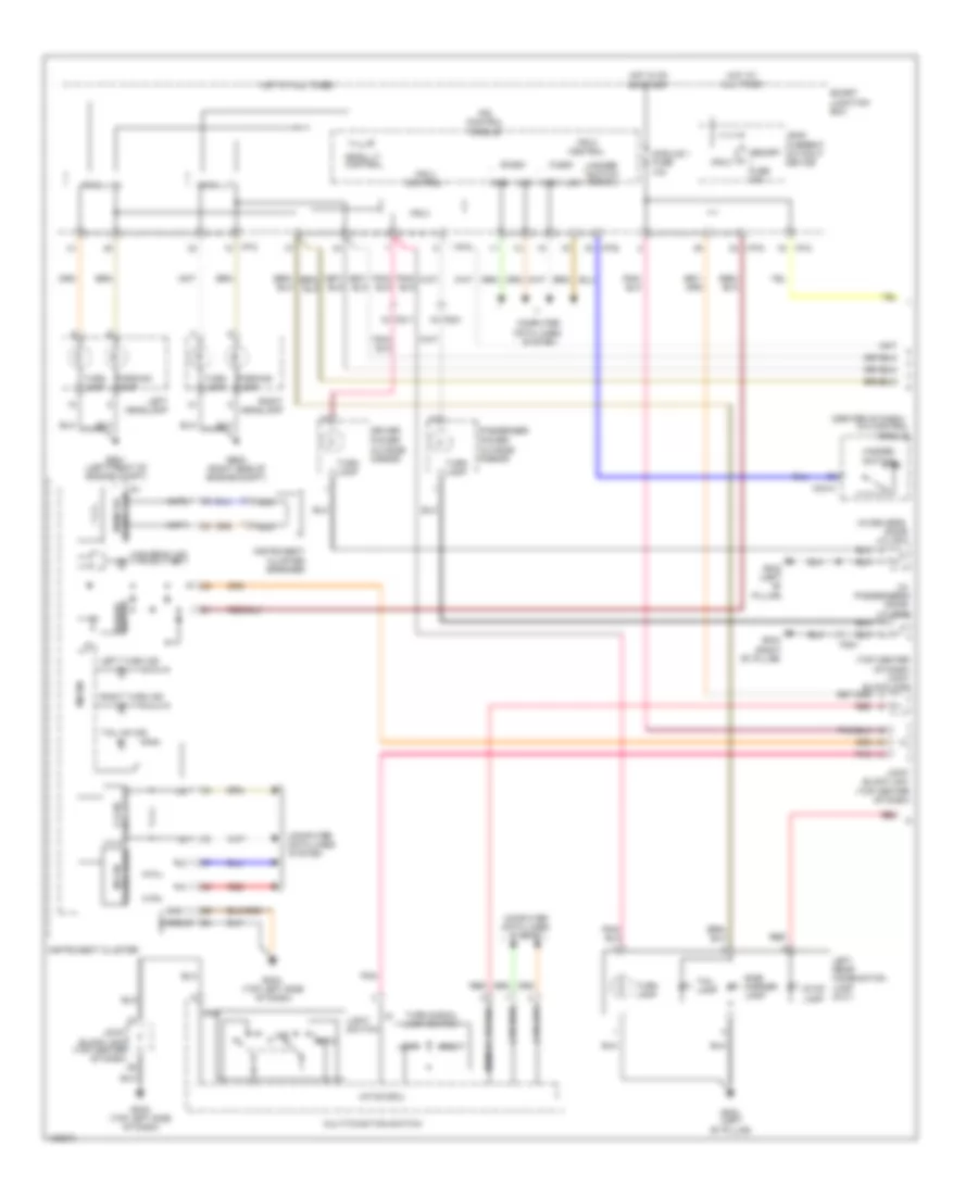Электросхема внешнего освещения, без ESC (1 из 2) для Hyundai Azera 2014