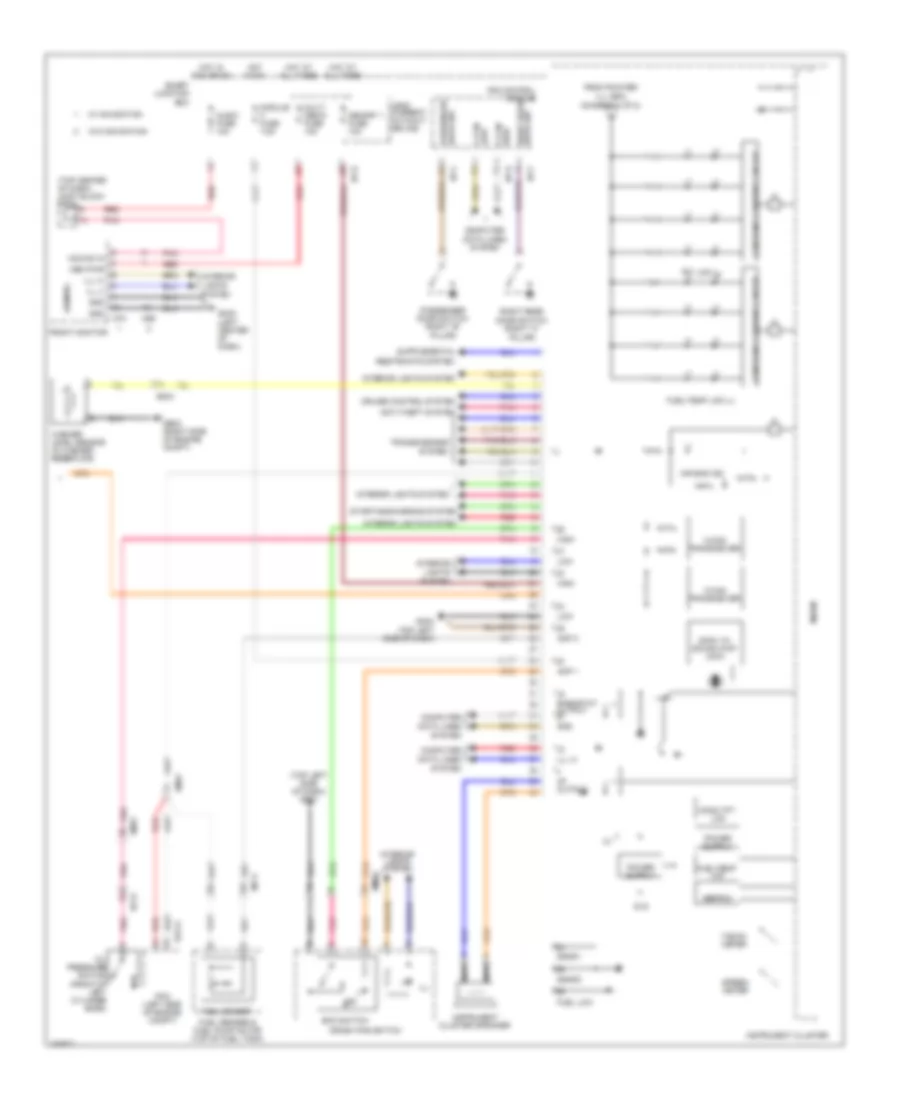 Электросхема панели приборов (2 из 2) для Hyundai Azera 2014