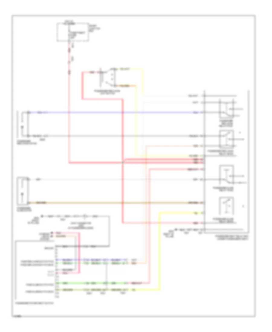 Электросхема привода пассажирского сиденья, с 4 путями для Hyundai Azera 2014