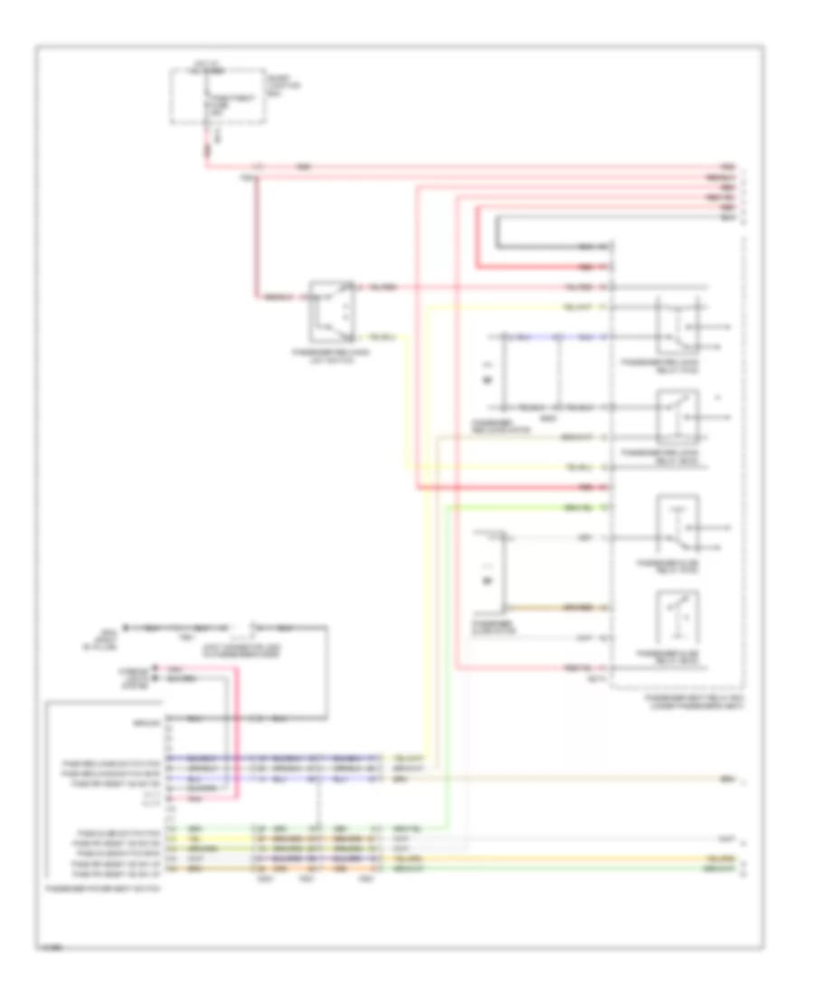 Электросхема привода пассажирского сиденья, с 8 путями (1 из 2) для Hyundai Azera 2014