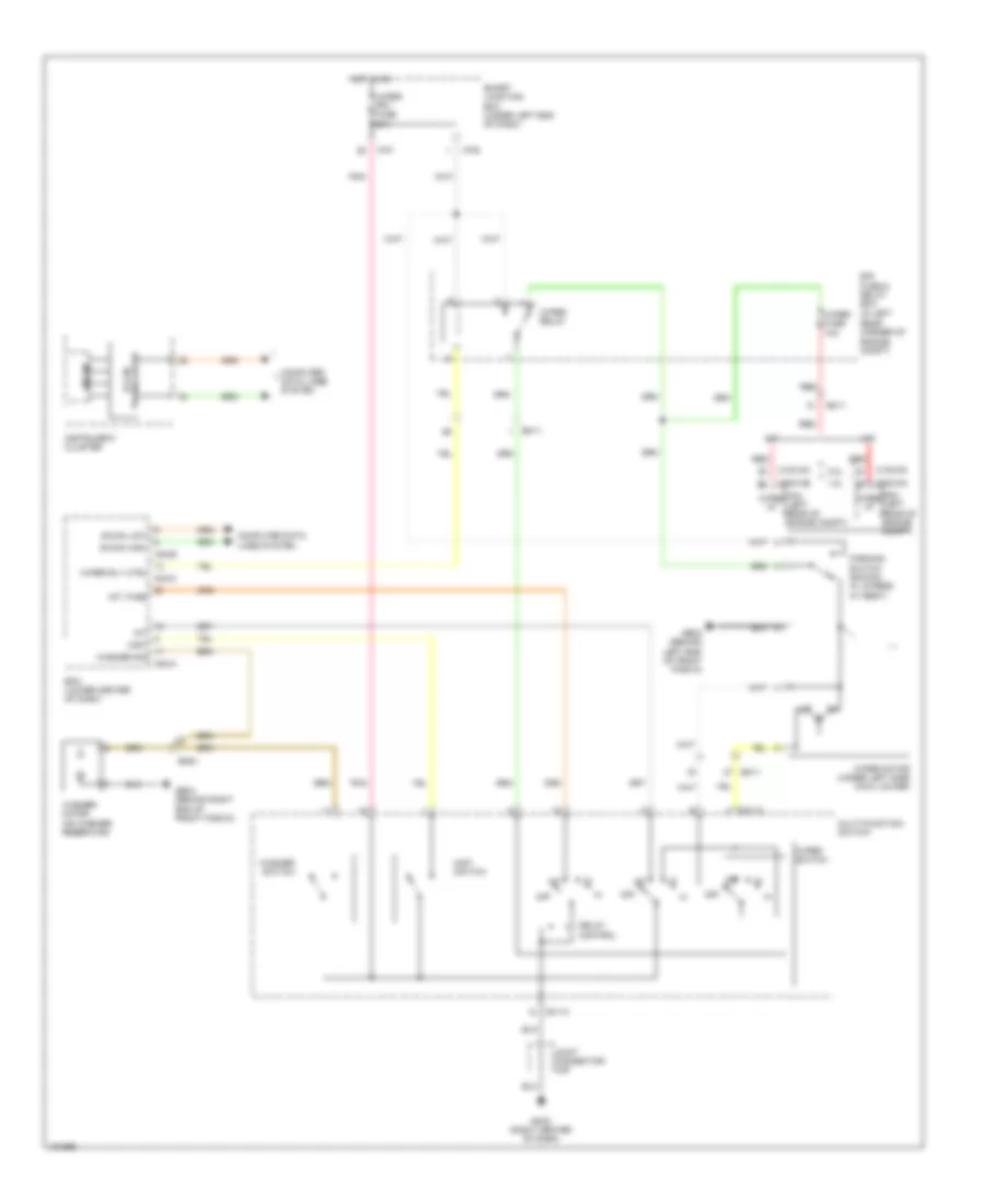 Электросхема стеклоочистителя, дворников и омывателя для Hyundai Elantra SE 2014