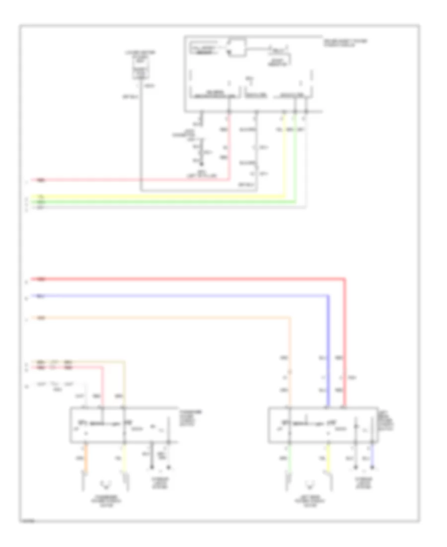 Электросхема стеклоподъемников, С Safety Power Windows withAuto Power Window without Central Door Locks (2 из 2) для Hyundai Elantra SE 2014