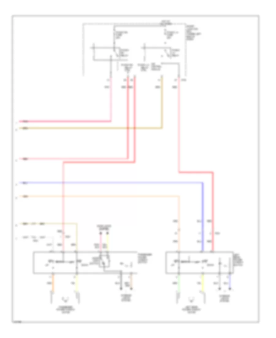 Электросхема стеклоподъемников, без Safety Power Windows withAuto Power Window и Центральный замок (2 из 2) для Hyundai Elantra SE 2014