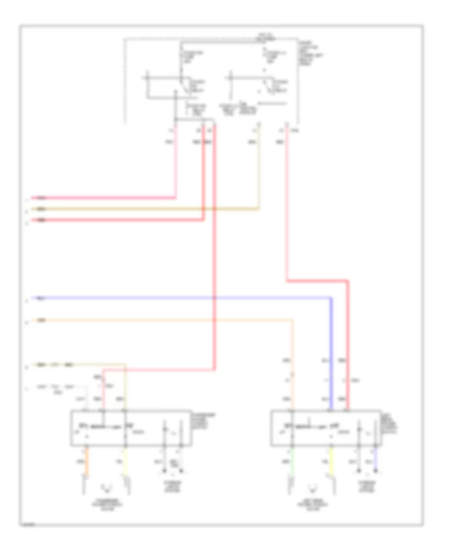 Электросхема стеклоподъемников, без Safety Power Windows withAuto Power Window without Central Door Locks (2 из 2) для Hyundai Elantra SE 2014
