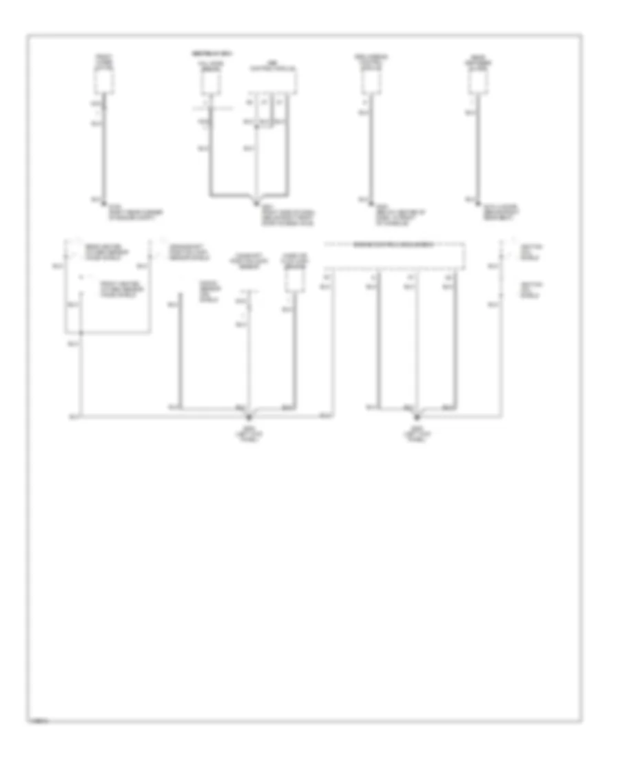 Электросхема подключение массы заземления (3 из 3) для Hyundai Accent GL 1998