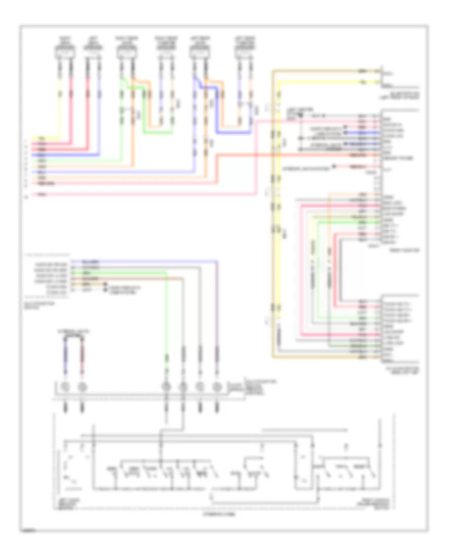 Radio Wiring Diagram, withNavigation & withУсилитель JBL (3 из 3) для Hyundai Genesis 5.0 R-Spec 2014