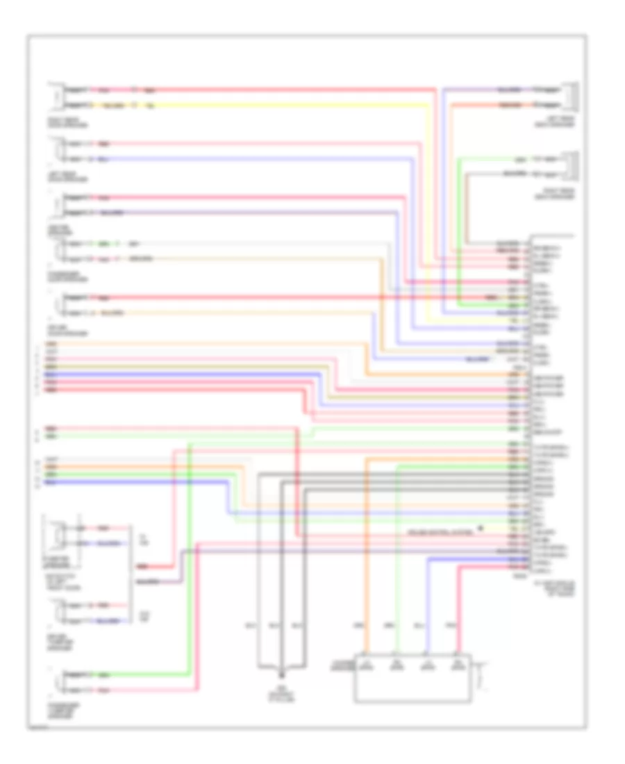 Radio Wiring Diagram, withNavigation & withУсилитель AV (2 из 2) для Hyundai Azera GLS 2009