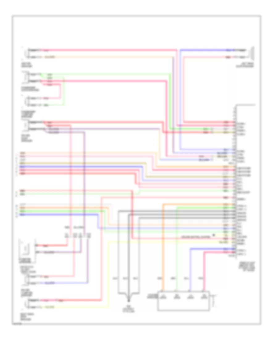 Radio Wiring Diagram, withNavigation & withУсилитель JBL (2 из 2) для Hyundai Azera GLS 2009