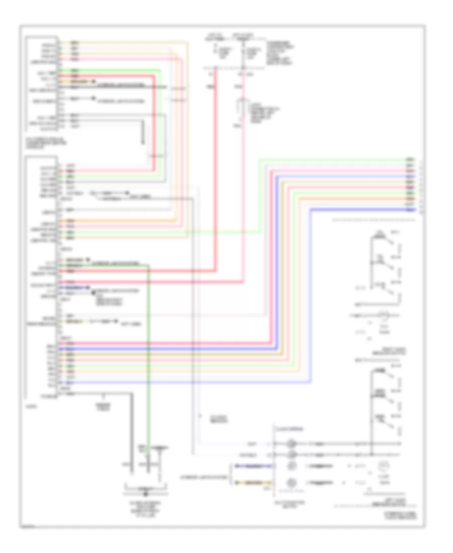 Radio Wiring Diagram, without Navigation & withУсилитель AV (1 из 2) для Hyundai Azera GLS 2009