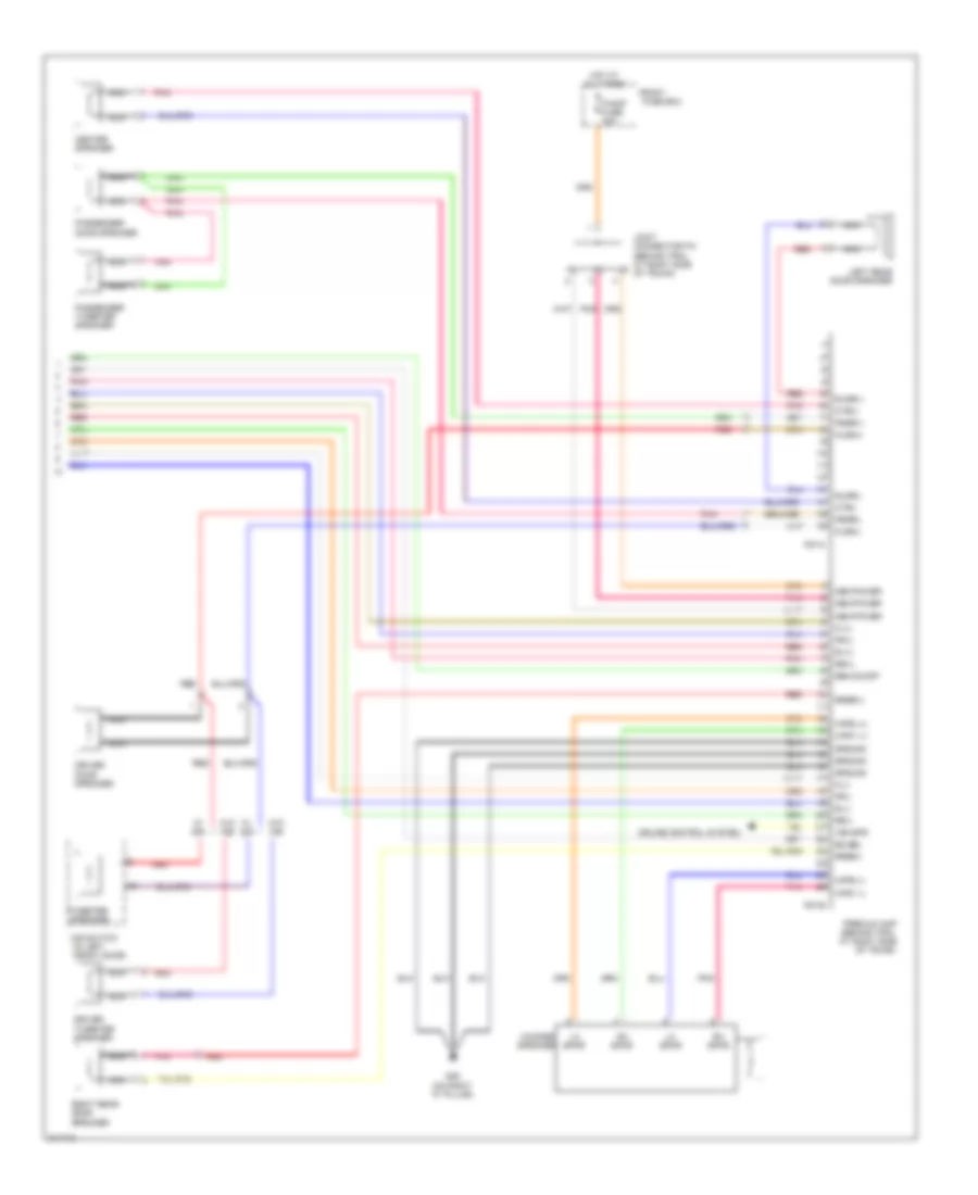 Radio Wiring Diagram, without Navigation & withУсилитель JBL (2 из 2) для Hyundai Azera GLS 2009