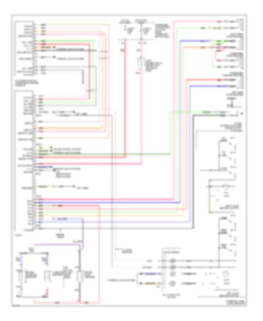 Radio Wiring Diagram, without Navigation & without JBL Усилитель для Hyundai Azera GLS 2009