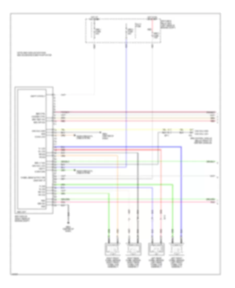 Электросхема антиблокировочной тормозной системы АБС (ABS) (1 из 2) для Hyundai Santa Fe Sport 2014