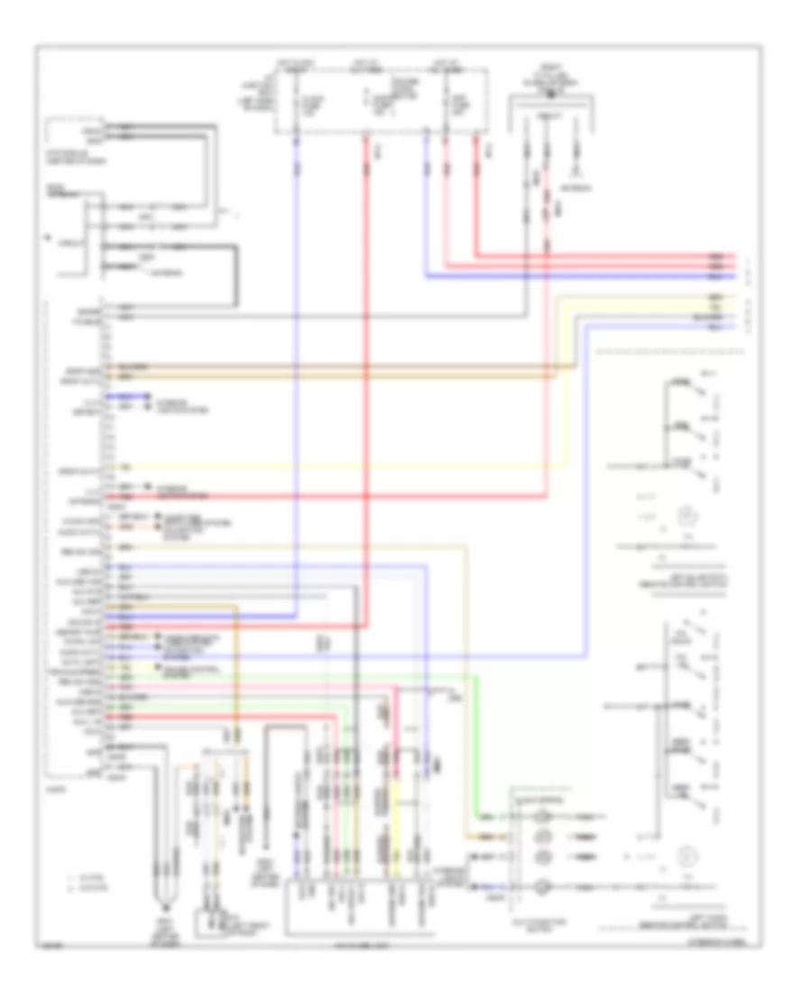 Radio Wiring Diagram, Except Hybrid without Navigation & withУсилитель JBL (1 из 2) для Hyundai Sonata GLS 2014
