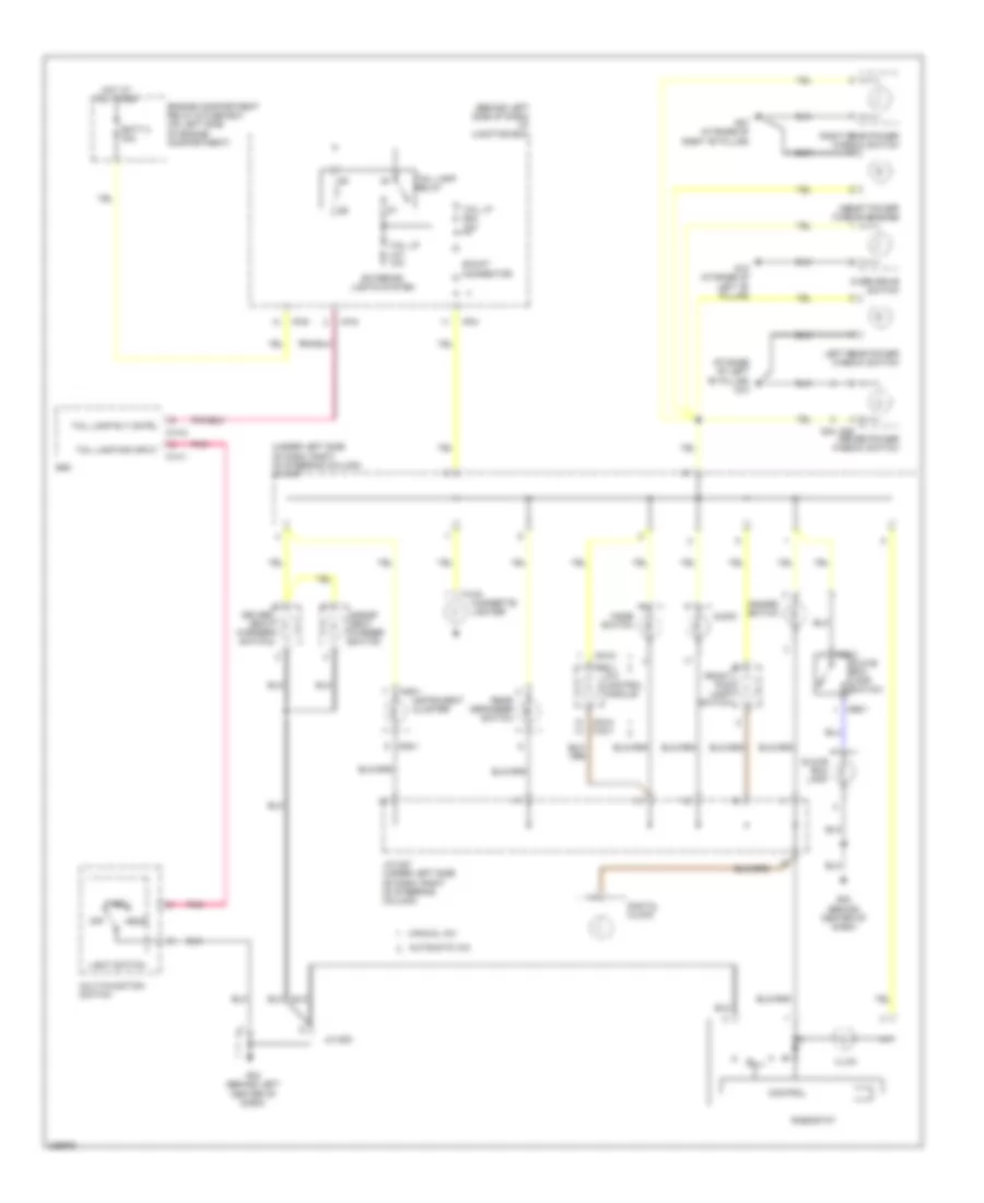 Электросхема подсветки приборов для Hyundai Accent GLS 2006