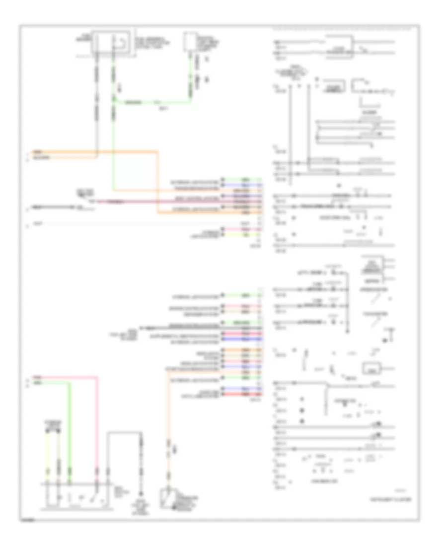 Электросхема панели приборов, С Стандартная комплектация Приборной панели (2 из 2) для Hyundai Accent GLS 2012