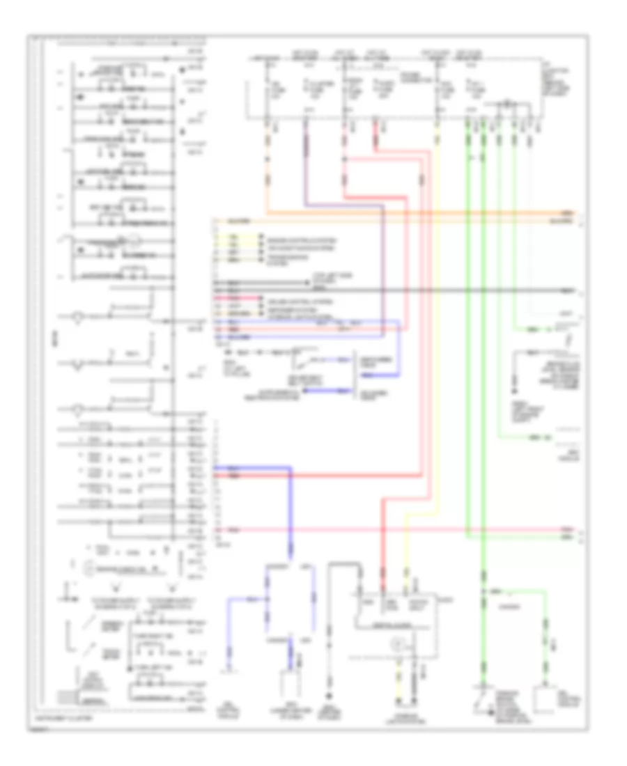 Электросхема панели приборов, С Максимальная комплектация приборной панели (1 из 2) для Hyundai Accent GLS 2012
