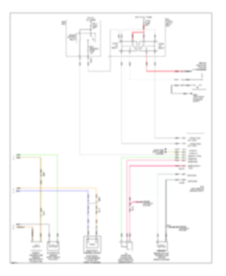 Электросхема кондиционера с ручный управлением (2 из 2) для Hyundai Azera 2012
