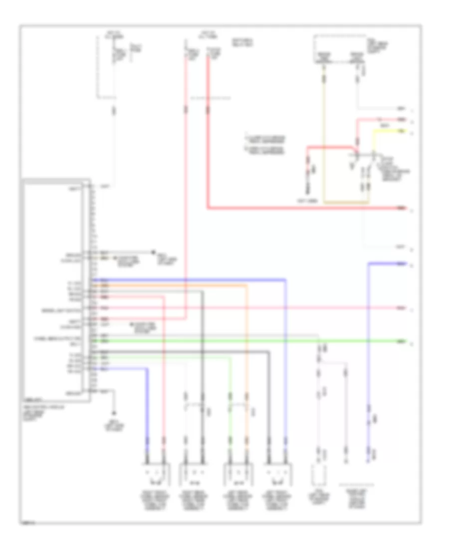 Электросхема антиблокировочной тормозной системы АБС (ABS), без ESC (1 из 2) для Hyundai Azera 2012