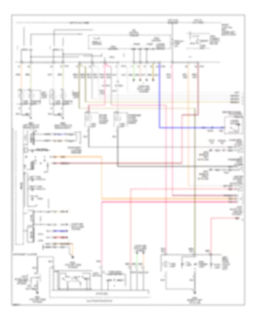 Электросхема внешнего освещения, без ESC (1 из 2) для Hyundai Azera 2012
