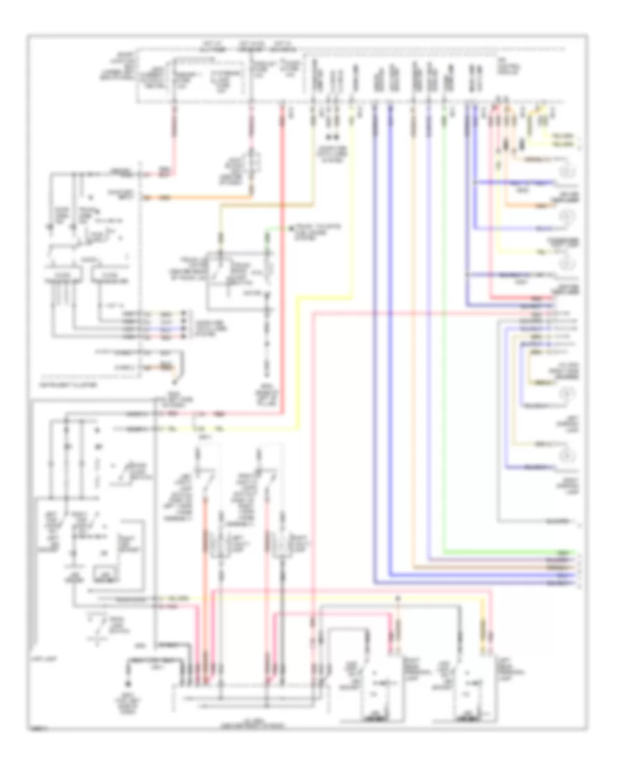Электросхема подсветки, С Панорамный Люк (1 из 2) для Hyundai Azera 2012