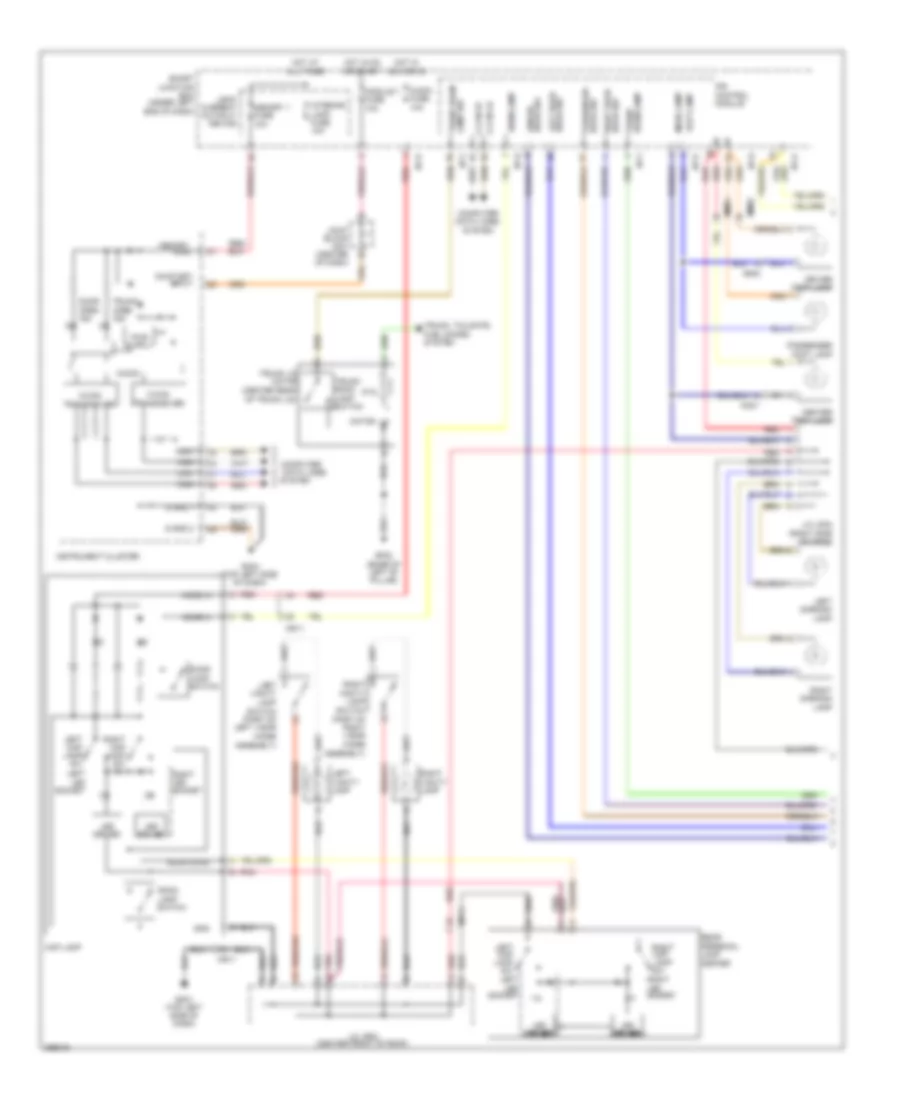 Электросхема подсветки, без Панорамный Люк (1 из 2) для Hyundai Azera 2012