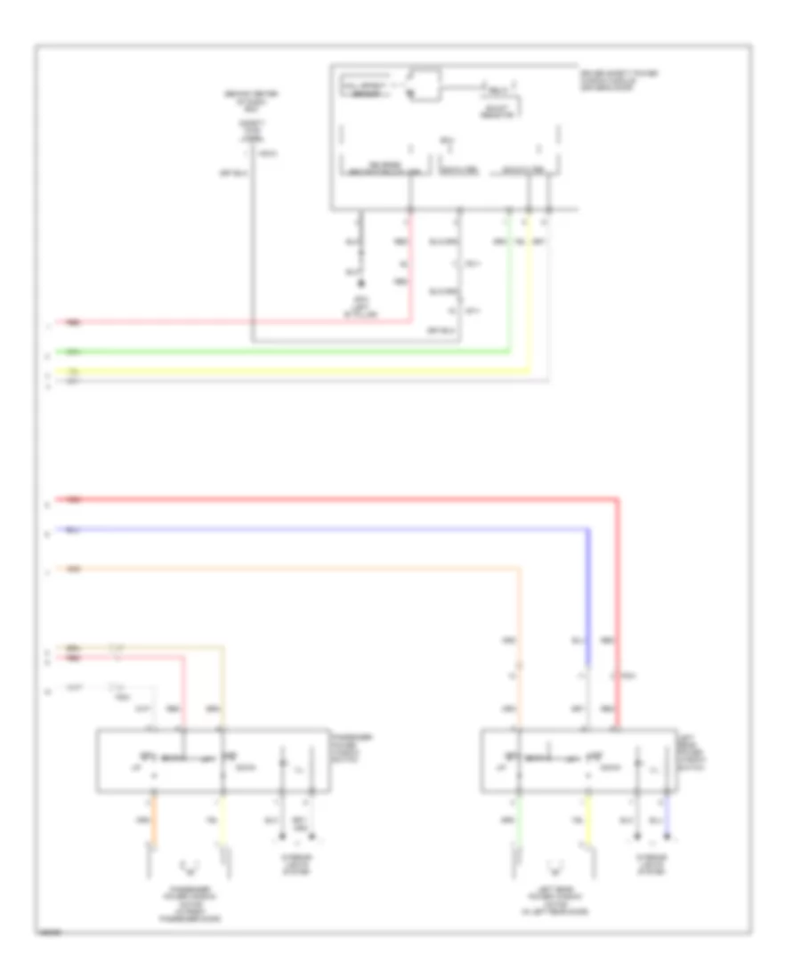 Электросхема стеклоподъемников, С Safety Power Windows without Central Door Locks (2 из 2) для Hyundai Elantra Limited 2012