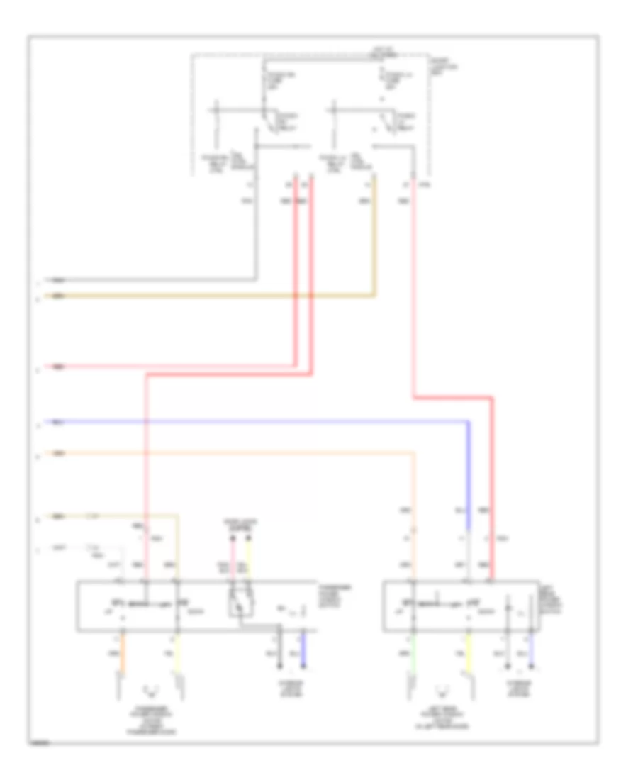 Электросхема стеклоподъемников, без Safety Power Windows withCentral Door Locks (2 из 2) для Hyundai Elantra Limited 2012
