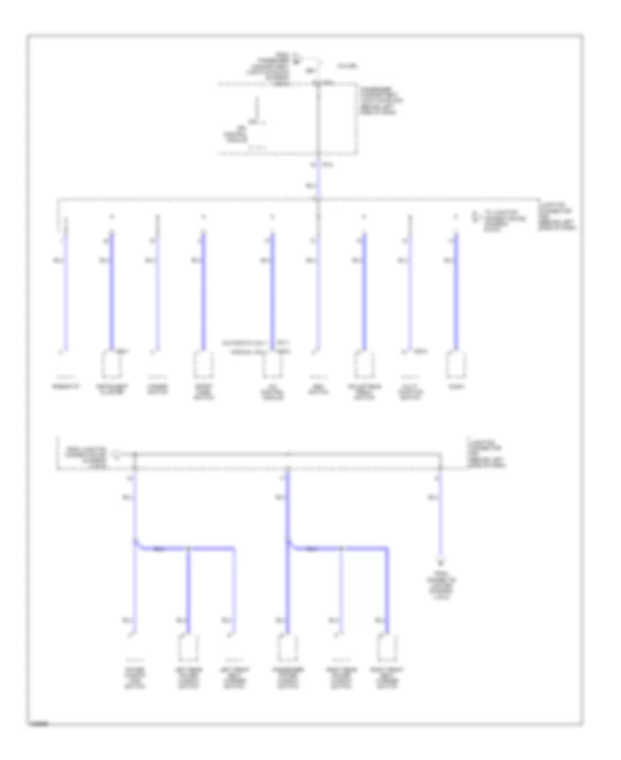Электросхема блока предохранителей и реле (6 из 6) для Hyundai Sonata LX 2006
