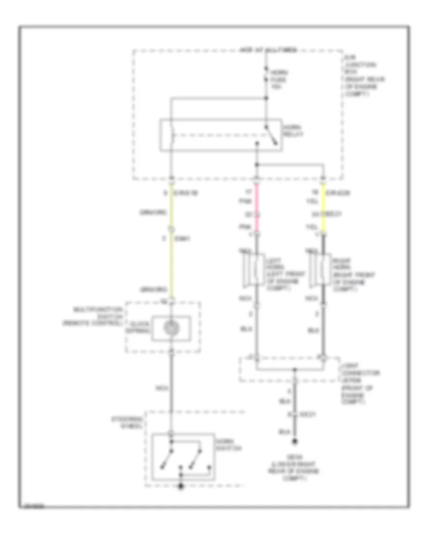 Электросхема звукового сигнал Гудка для Hyundai Genesis 4.6 2012