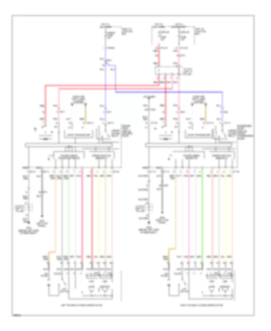 Электросхема привода зеркал для Hyundai Genesis 4.6 2012