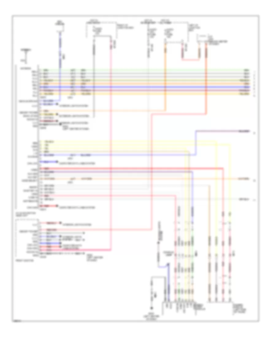 Электросхема магнитолы, С Навигационный и Усилитель звука (1 из 3) для Hyundai Genesis 4.6 2012