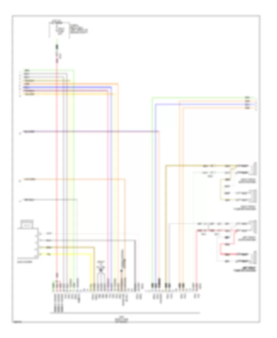 Электросхема магнитолы, С Навигационный и Усилитель звука (2 из 3) для Hyundai Genesis 4.6 2012