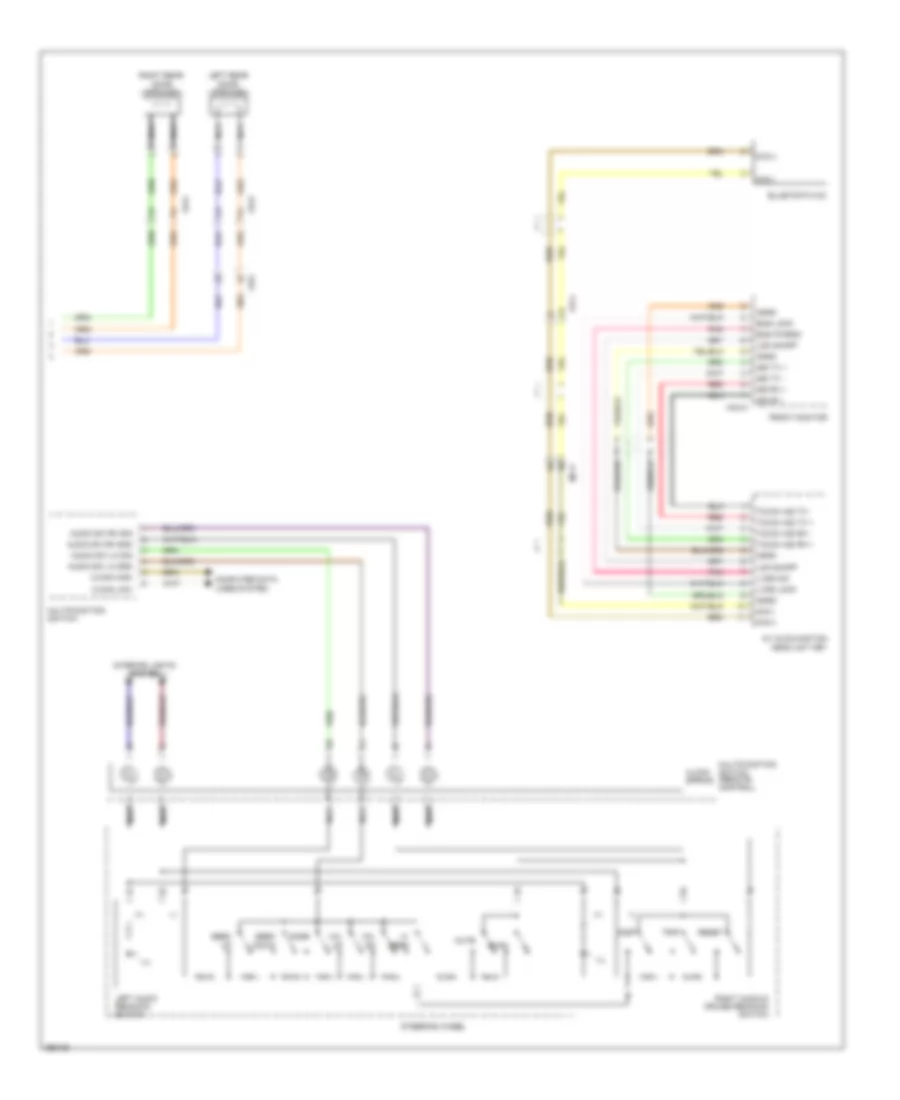 Электросхема магнитолы, С Навигационный и Усилитель звука (3 из 3) для Hyundai Genesis 4.6 2012