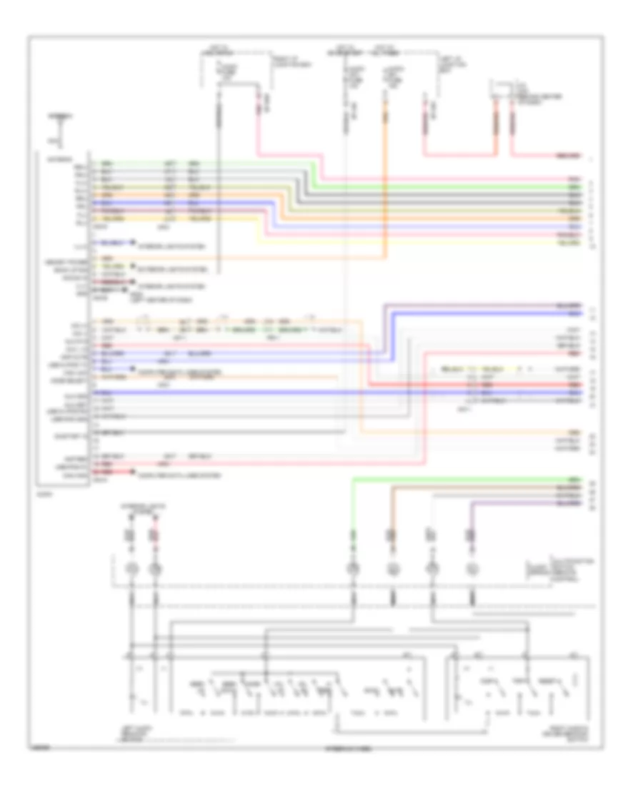 Электросхема магнитолы, без Навигация и С Усилитель звука (1 из 2) для Hyundai Genesis 4.6 2012