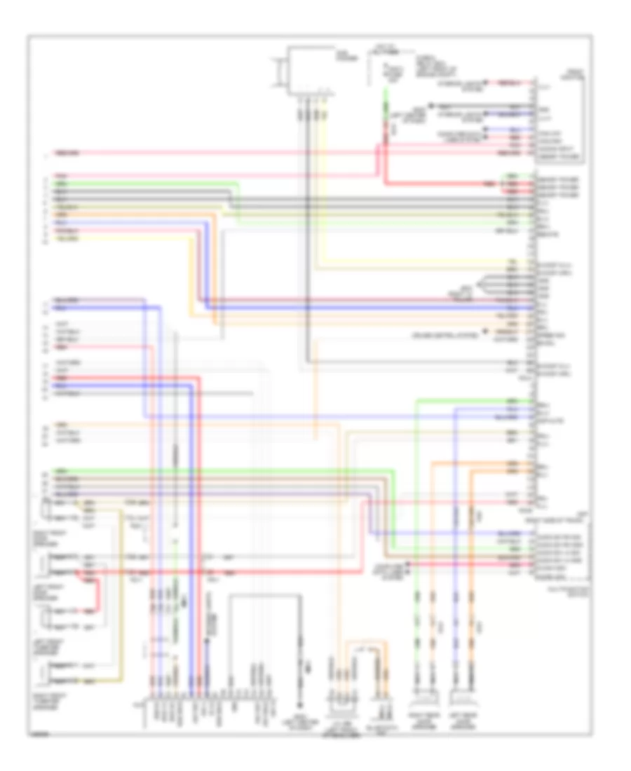 Электросхема магнитолы, без Навигация и С Усилитель звука (2 из 2) для Hyundai Genesis 4.6 2012