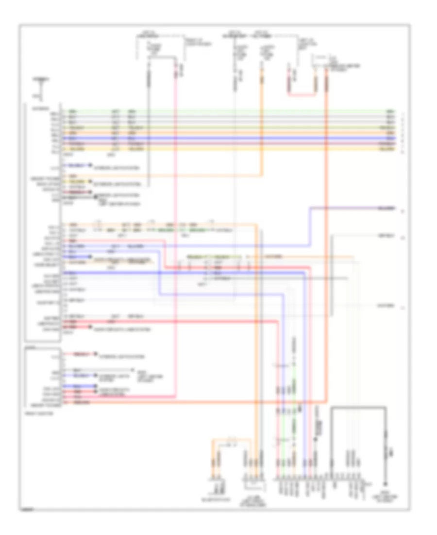 Radio Wiring Diagram, without Navigation & withУсилитель JBL (1 из 3) для Hyundai Genesis 4.6 2012