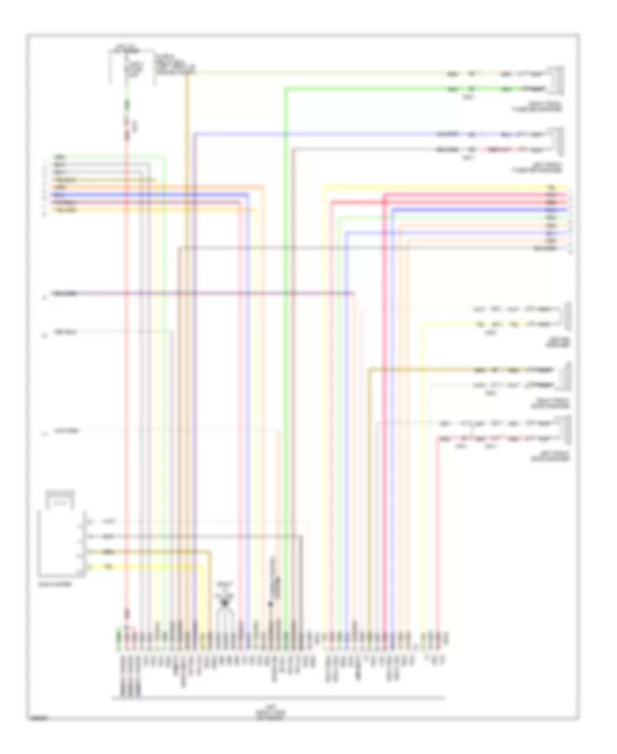 Radio Wiring Diagram, without Navigation & withУсилитель JBL (2 из 3) для Hyundai Genesis 4.6 2012