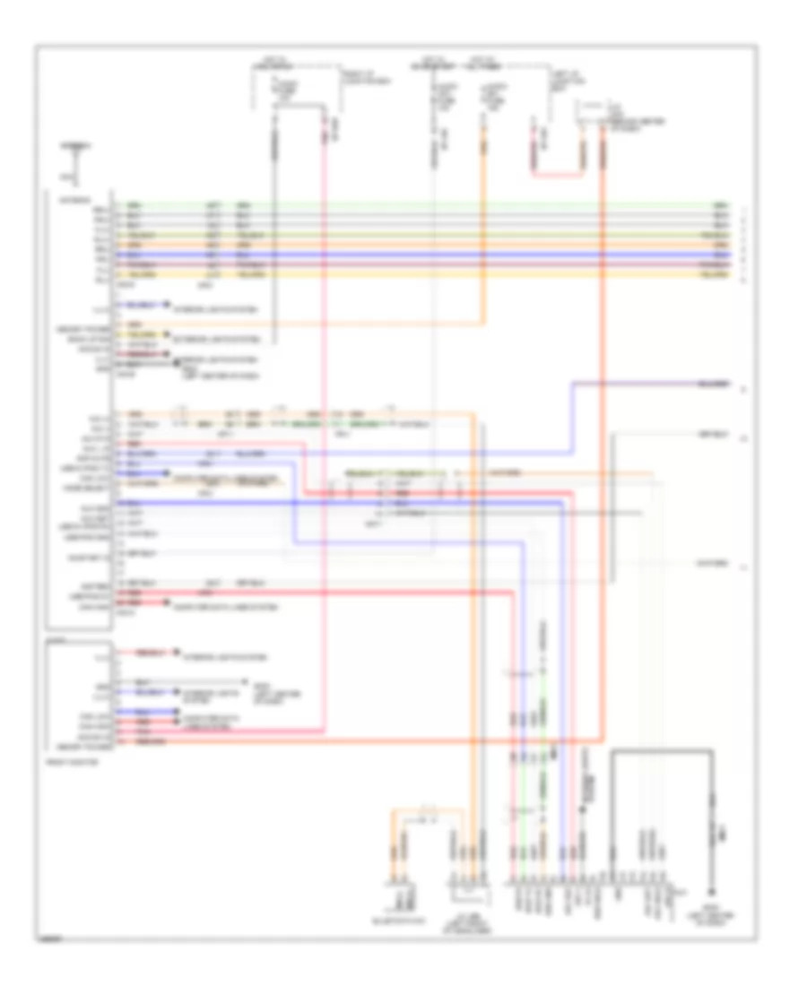 Radio Wiring Diagram, without Navigation & withУсилитель JBL (1 из 3) для Hyundai Genesis 5.0 R-Spec 2012