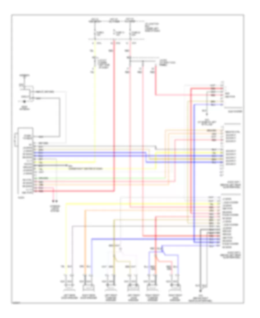 Электросхема магнитолы, С усилитель для Hyundai Tucson GLS 2006