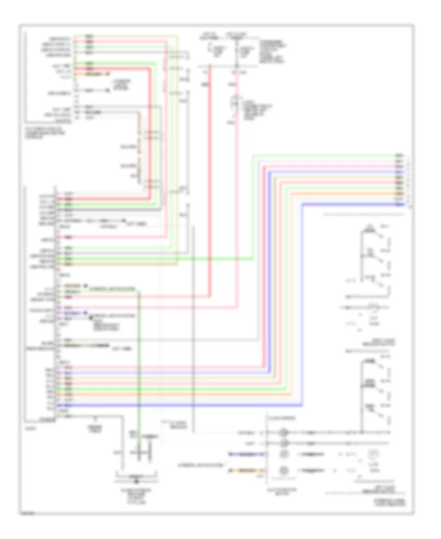 Radio Wiring Diagram, without Navigation & withУсилитель AV (1 из 2) для Hyundai Azera GLS 2010
