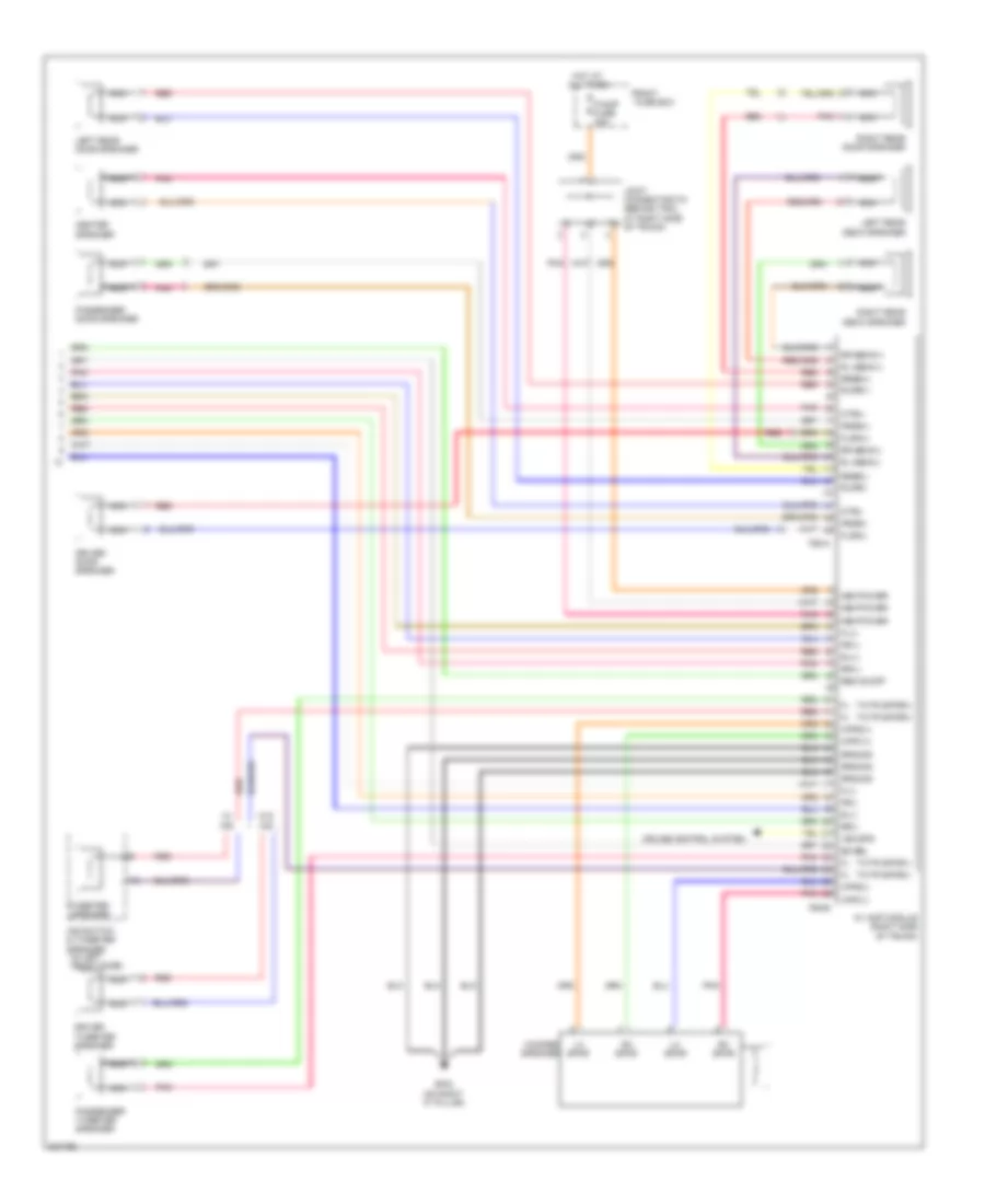 Radio Wiring Diagram, without Navigation & withУсилитель AV (2 из 2) для Hyundai Azera GLS 2010