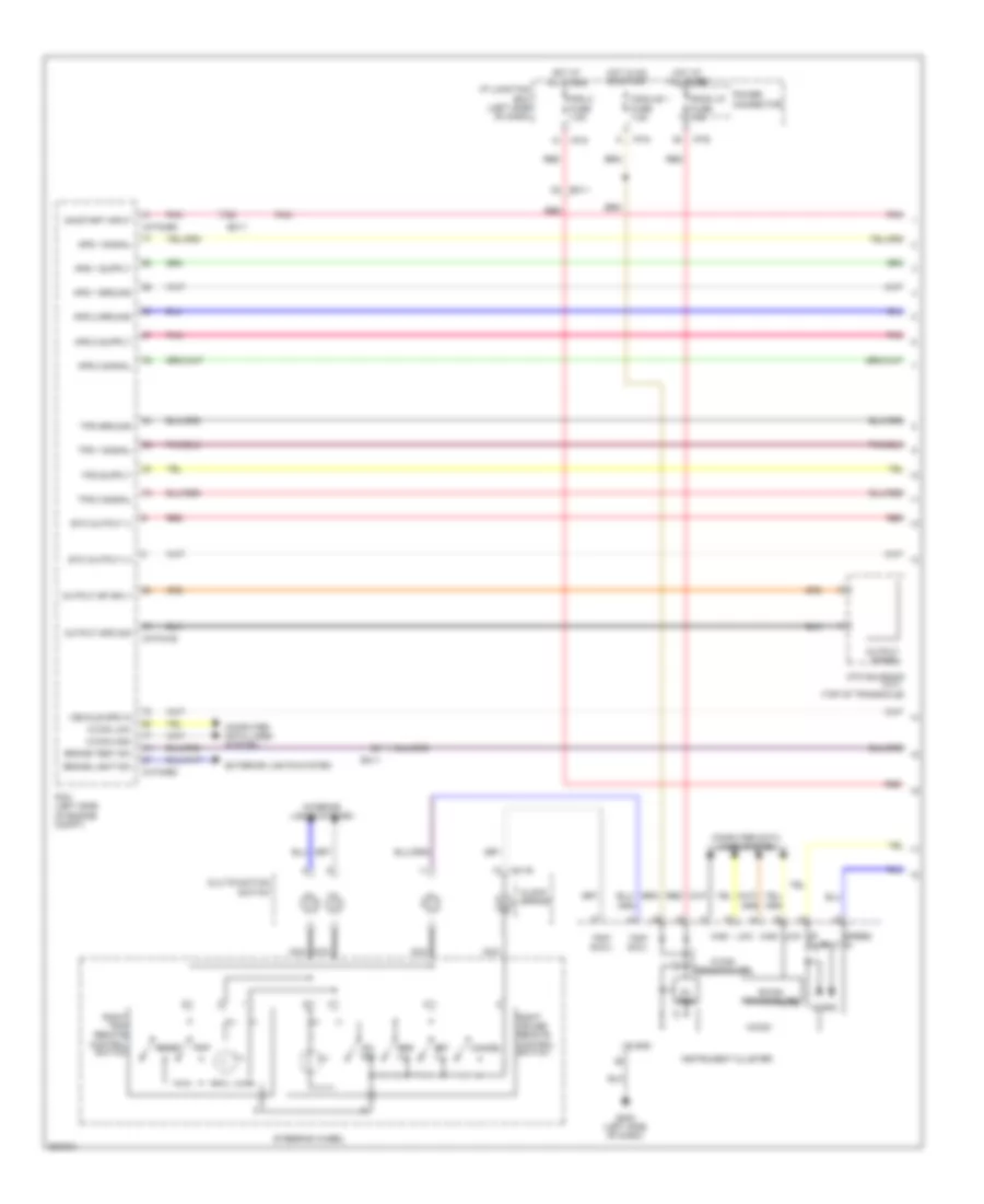 2.0L, Электросхема системы круизконтроля (1 из 2) для Hyundai Sonata GLS 2012